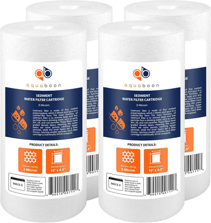 5 Micron 10 x 4.5 Well Water Sediment Filter Replacement Whole House Water Filter Cartridge Compatible with DGD-5005