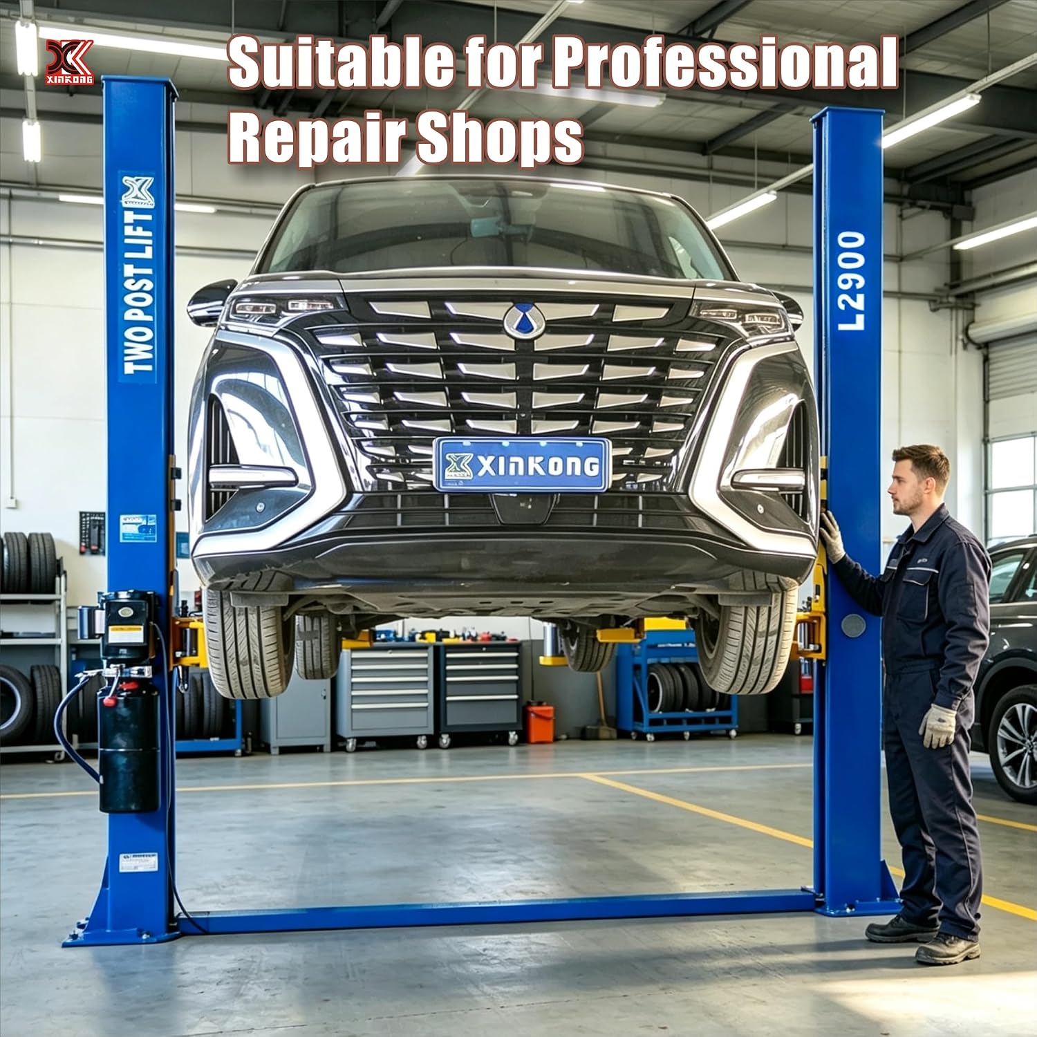 2 Post Auto Car Lift 9000 lb Capacity Truck Hoist 220V,L2900
