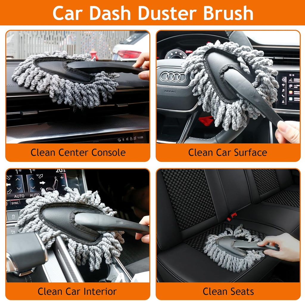 Windshield Cleaner Tool, Car Detailing Kit Interior, Car Cleaning Kit Interior and Exterior Detail Brush, Auto