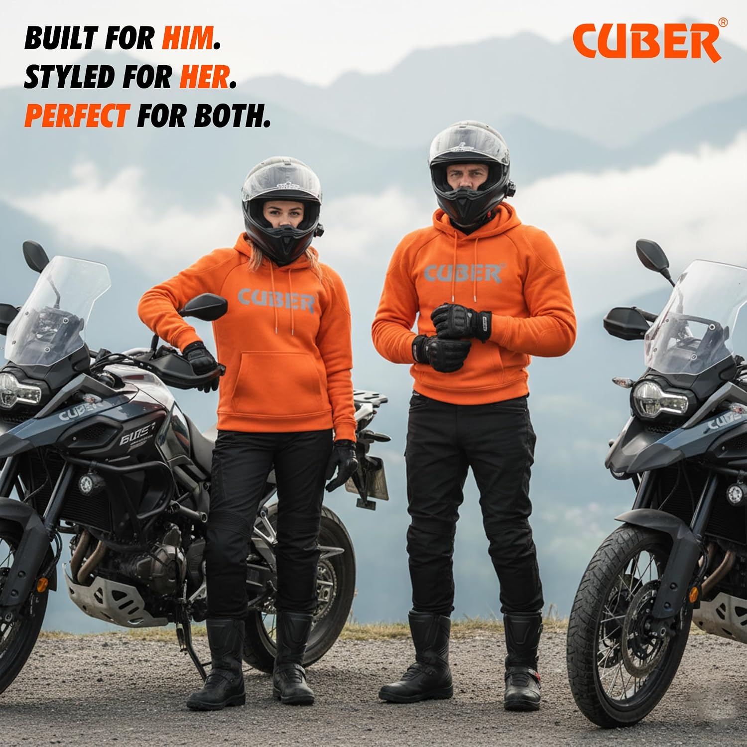 Motorcycle Hoodie For Men & Women With Armor, Dual Sport Motorbike Riding Jacket
