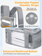 Clear Backpack for School, 17" Large Clear Bookbag with Reflective