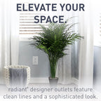 Legrand radiant 15 Amp Decorator Duplex Outlet Gray 1 Pack