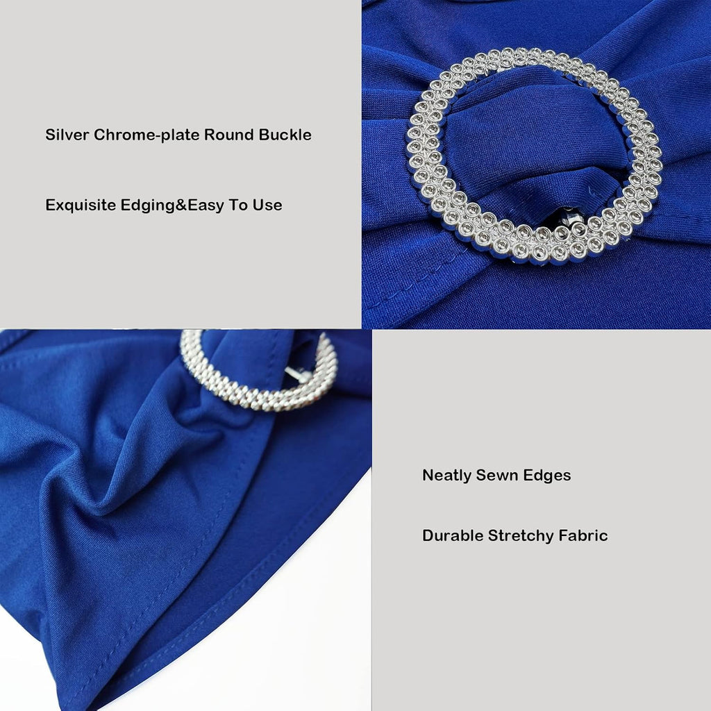 Spandex Chair Sashes Bands, Royal Blue, 50PCS