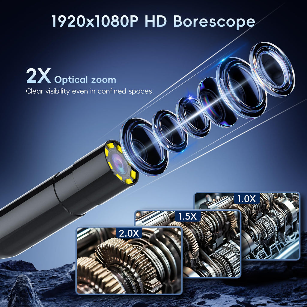 50FT Endoscope Camera with Light-1080P HD Borescope Inspection Camera