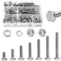 1/4-20 Hex Bolts Assortment Kit, with Hex Nuts, Flat & Lock Washers Set