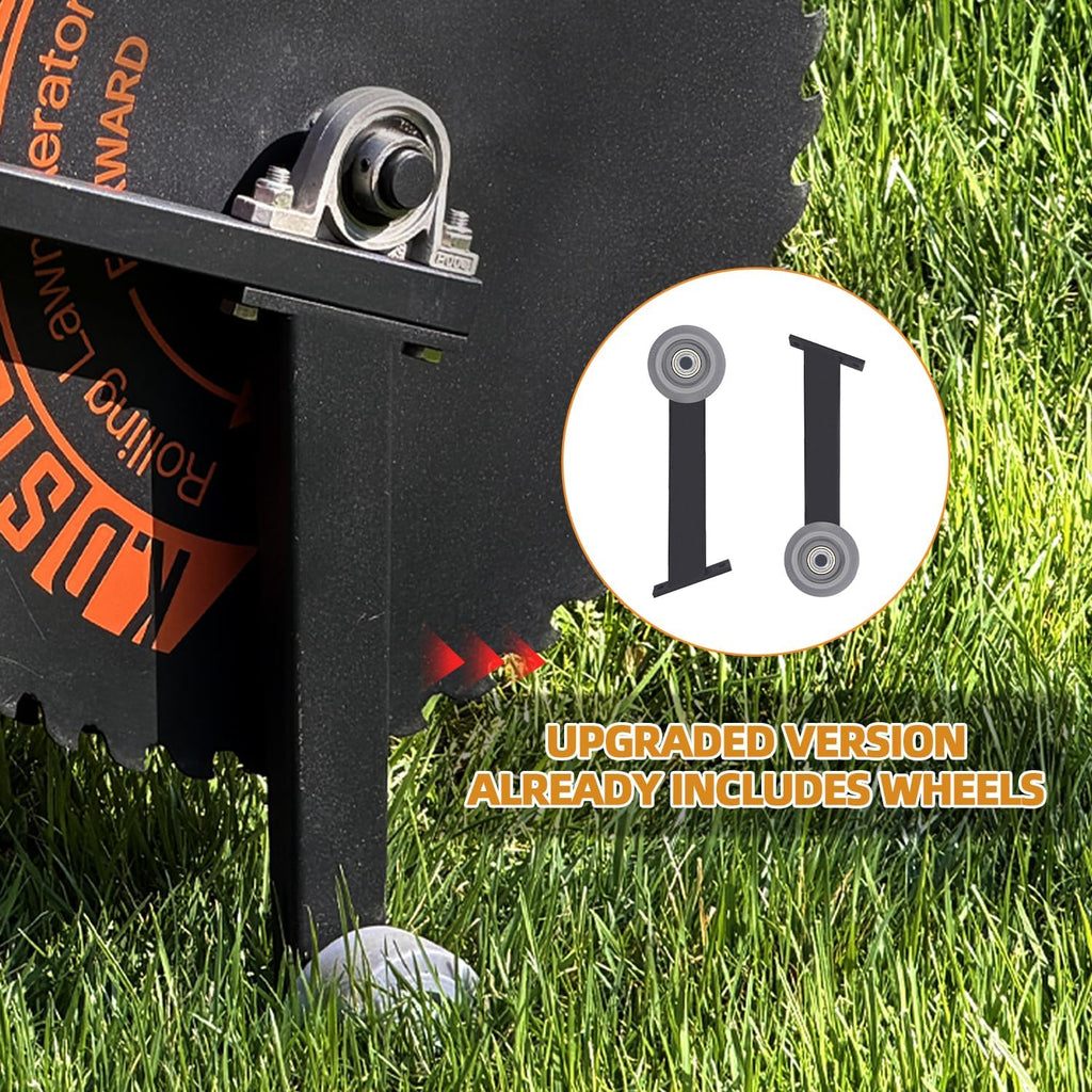 Patented Rolling Lawn Aerator Compacted Soil Loosening Manual Coring Tool | Yard Grass Pulling Plugs, Manual Aeration