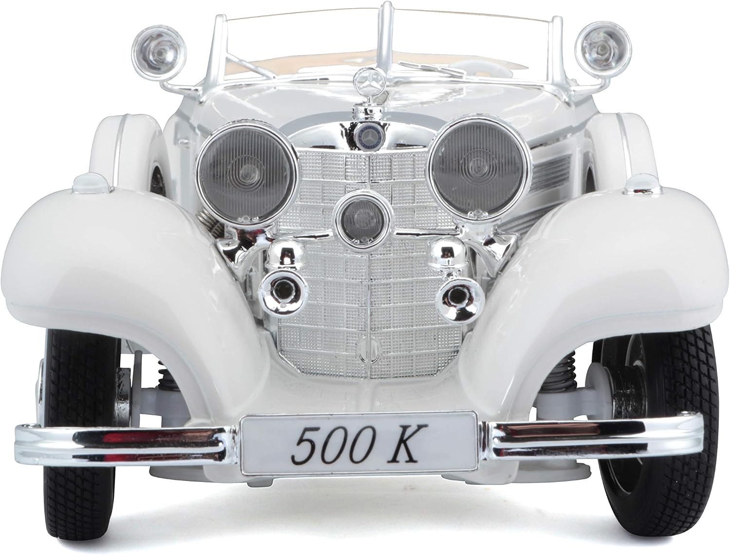 1936 Mercedes Benz 500 K Special Roadster White 1/18 Diecast Model Car by Maisto
