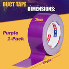 Heavy Duty Purple Duct Tape 2 Inches x 90 Feet, 1 Roll