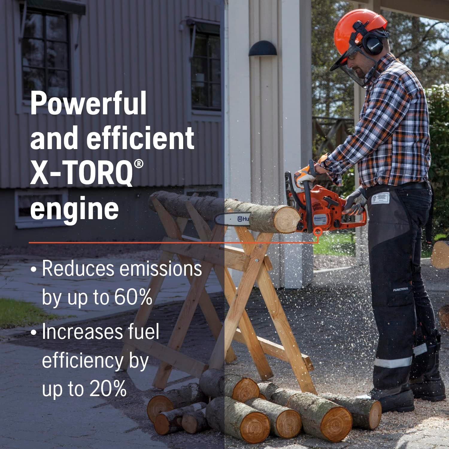 120 Mark III Gas Chainsaw, 38-cc, 2-Cycle X-Torq Engine, 16 Inch Chainsaw with Automatic Oiler