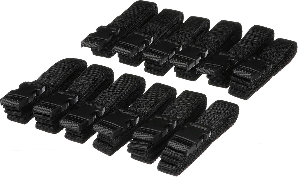 Seachoice Boat Cover Tie Down Strap Down Kit, Black, Includes 12 Straps