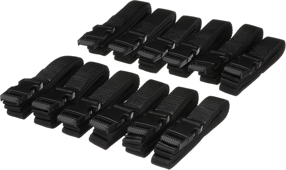 Seachoice Boat Cover Tie Down Strap Down Kit, Black, Includes 12 Straps