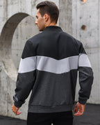 Men's Lightweight Jacket Casual Bomber Jacket Color Block Varsity Coat