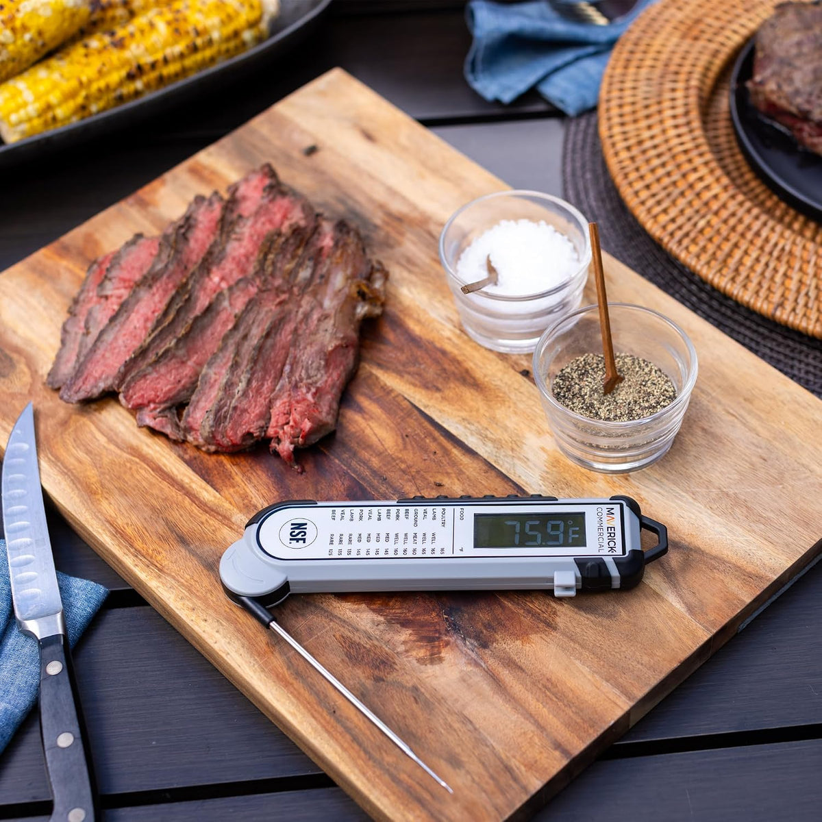 Pro‑Temp Digital Meat Thermometer PT‑100BBQ, Instant Read with Backlit Display, Oven Safe, Calibration Feature