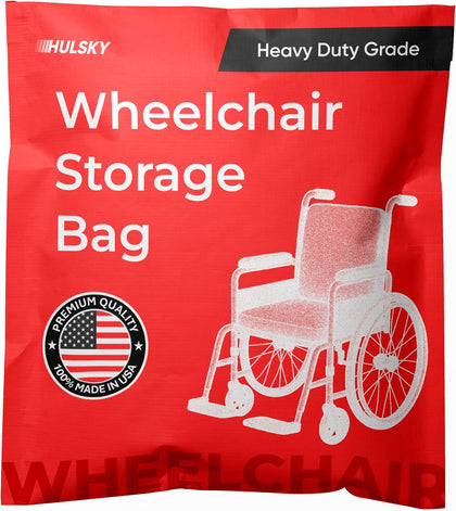 Wheelchair Storage Bag - Premium USA Made Quality - 4 Mil Heavy Duty Clear Bag for Moving and Storage - Waterproof