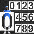 32 Inch Large Number Stencils Set 0-9 Address Pavement Templates Reusable Number Stencil Kit for Address Parking Lot