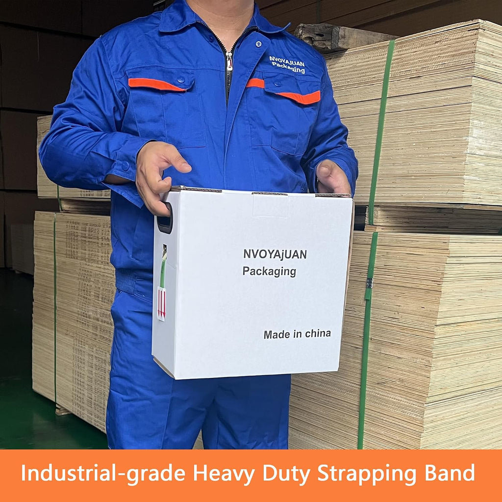 5/8" x.034 x1000ft Polyester (PET) Strapping Roll Pallet Packaging Poly Banding Plastic Packing Rope Green 1450lbs