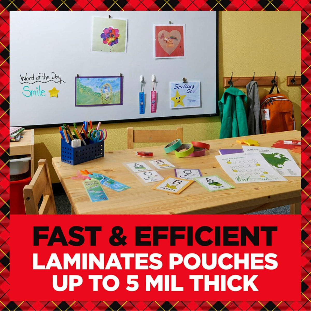 Rapid Thermal Laminator, 9 inch | Ready in 1 Minute, Never Jam Technology Automatically Prevents Misfed Items