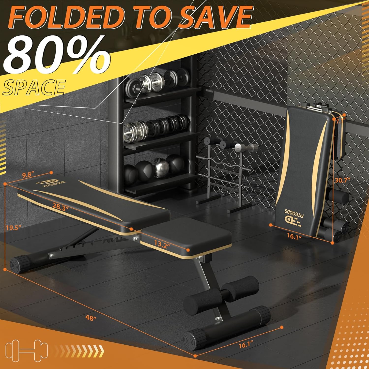 Adjustable Weight Bench - Heavy-Duty Foldable Workout Bench for Home Gym, 660 LBS Capacity, Incline & Decline