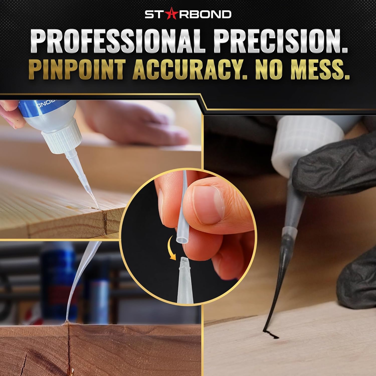 Medium Super Glue Pro Kit (2 oz) – Strong, Fast, All-Purpose CA Glue (Cyanoacrylate Adhesive) – with Anti-Clog Cap
