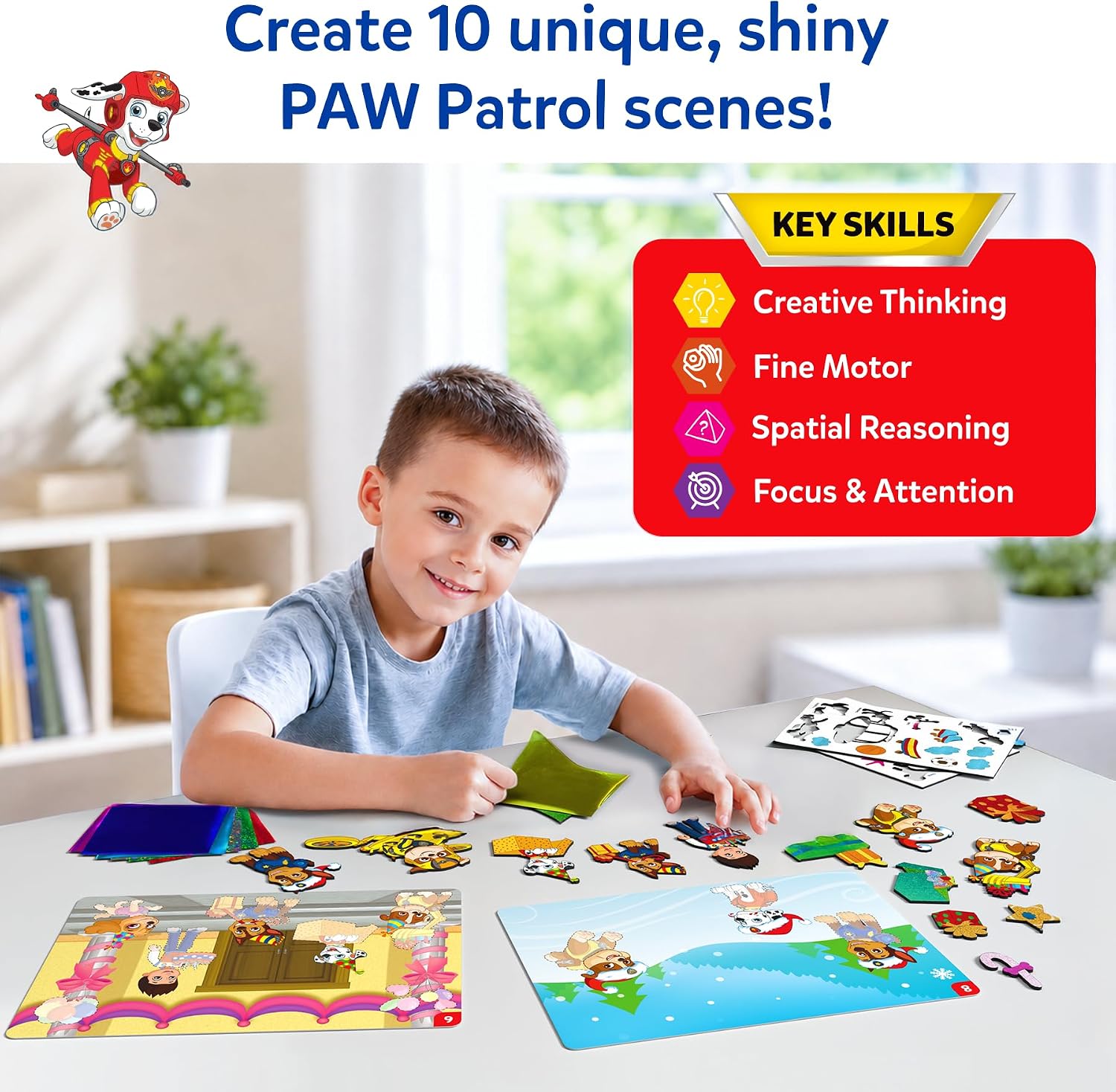 Foil Fun – PAW Patrol, Mess-Free Art & Craft Kit for Kids | DIY Creative Activity, Travel Toys, Gifts for Fans of