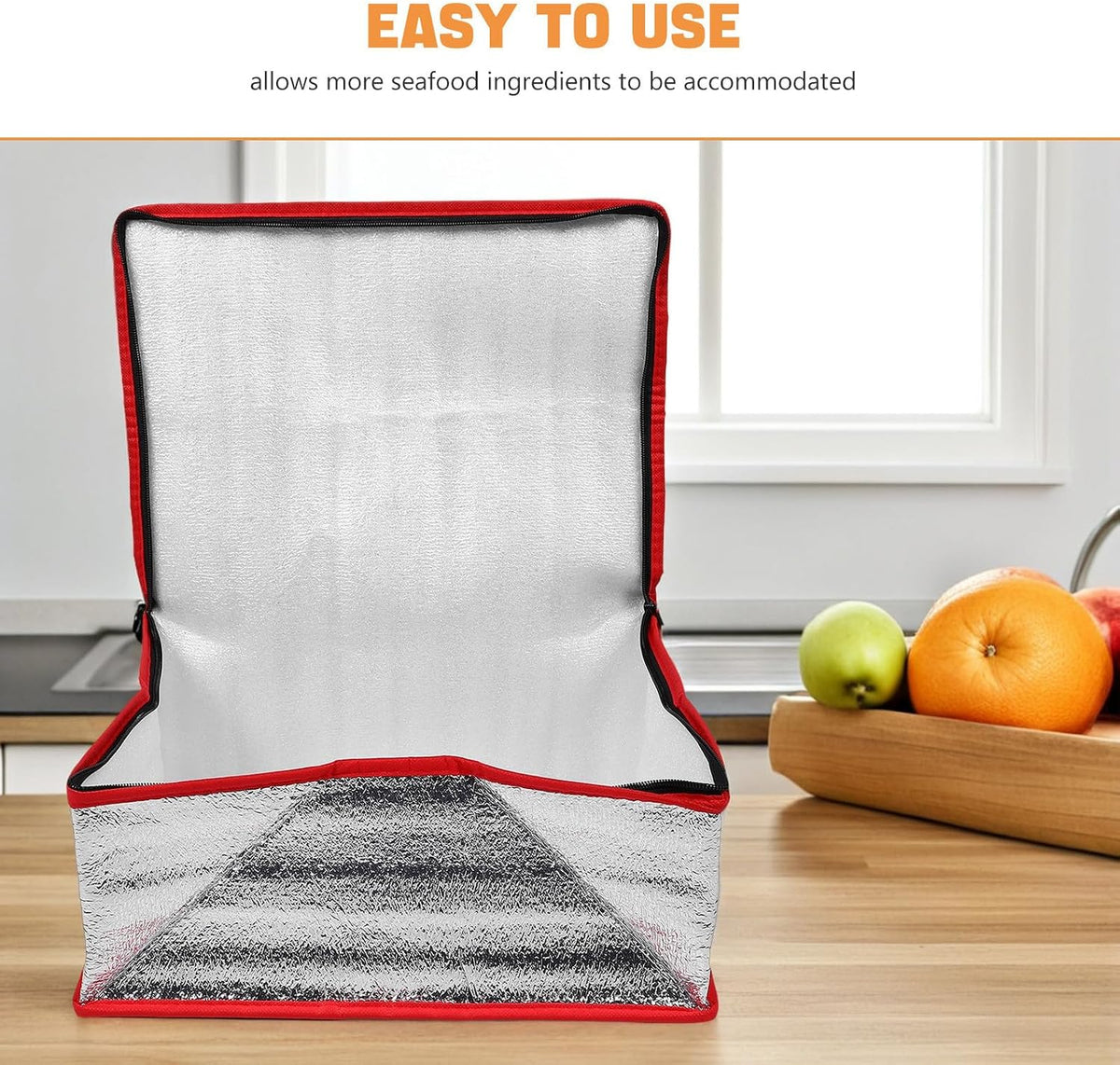 Insulated Shipping Bag Aluminum Flat Bottom Liner for Seafood