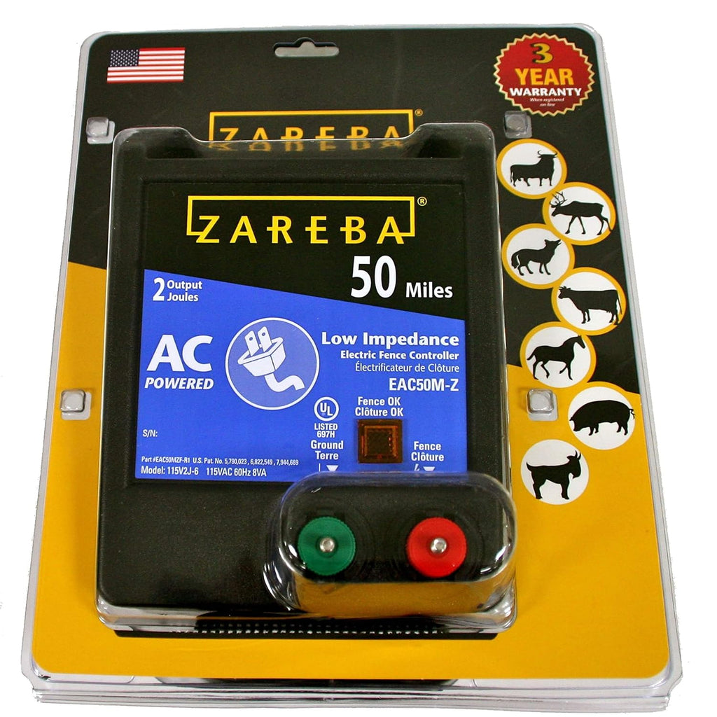 50 Mile AC-Powered Low Impedance Electric Fence Charger