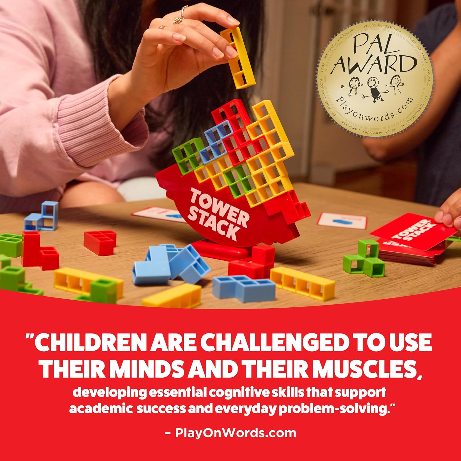 Tower Stack by Relatable - PAL Award 2025 Winner, Exciting Tower Game for Family Game Night, Building Toys for Kids