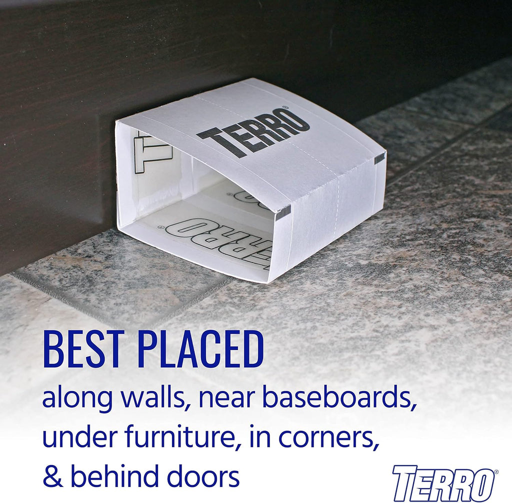 T3206SR Non-Toxic Indoor Spider, Ant, Cockroach, Centipede, & Insect Traps - Includes 12 Bug Traps Indoor for Homes