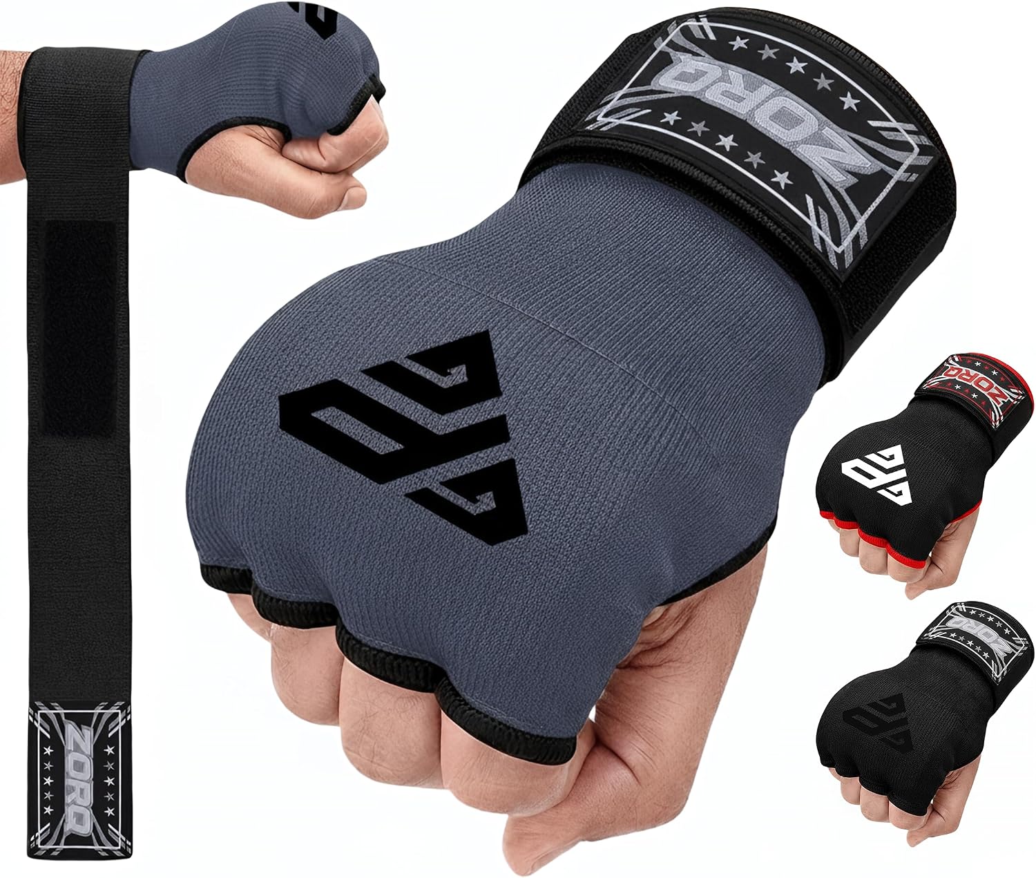 Gel Hand Wraps for Boxing Gloves - Quick Wrap Inner Gloves with Knuckle Protection for Men & Women, Easy Boxing Wraps