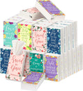 60 Pack Christian Pocket Tissues Bible Verse Tissues, Flower Style