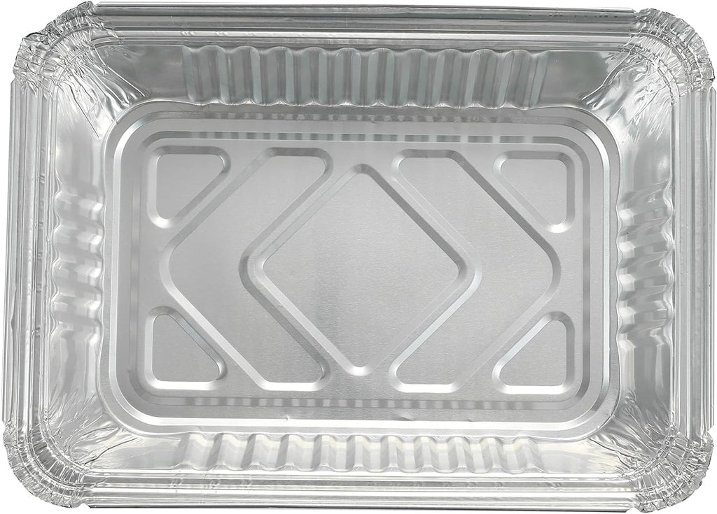 25Pack Disposable Aluminum Foil Pans with Lids 8.5x6.3-2.25LB