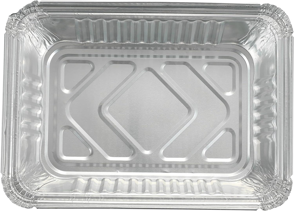 25Pack Disposable Aluminum Foil Pans with Lids 8.5x6.3-2.25LB
