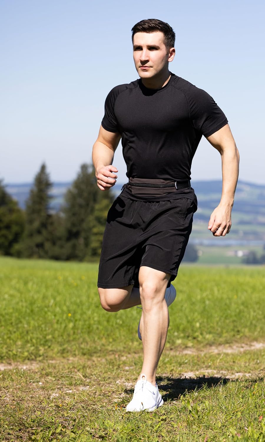 Running Belt V2 for Men & Women - Slim Fanny Pack, Phone Holder for Jogging, (Fits All Cell Phones) - Money Belt