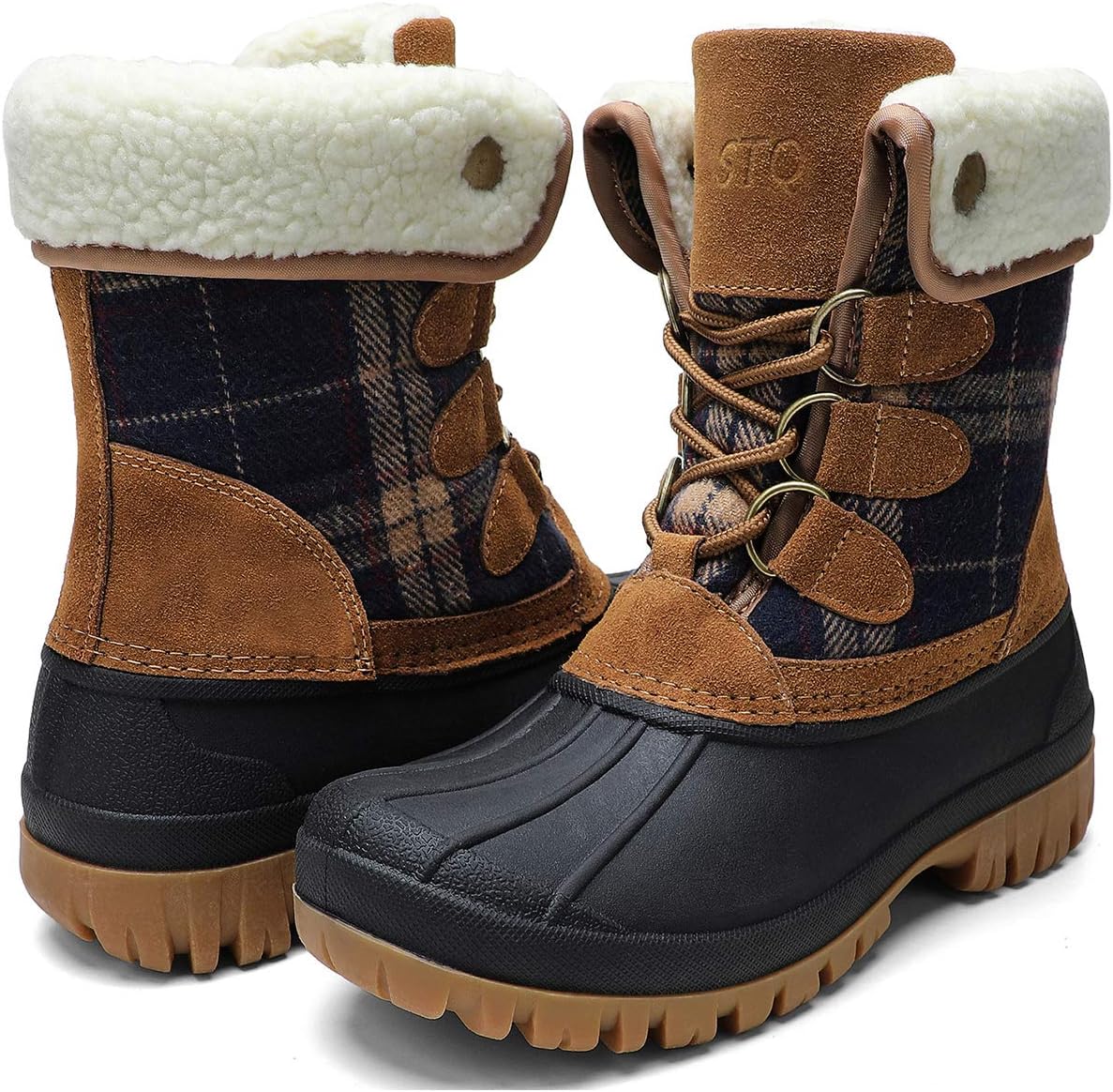 Womens Winter Duck Boots Waterproof Cold Weather Snow Boots | Insulated, Warm, Outdoor, Everyday Wear