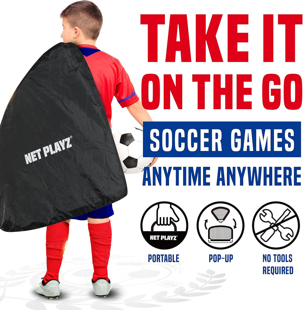 4ftx3ft Easy Fold-Up Portable Training Soccer Goal, 36" D x 48" W x 36" H