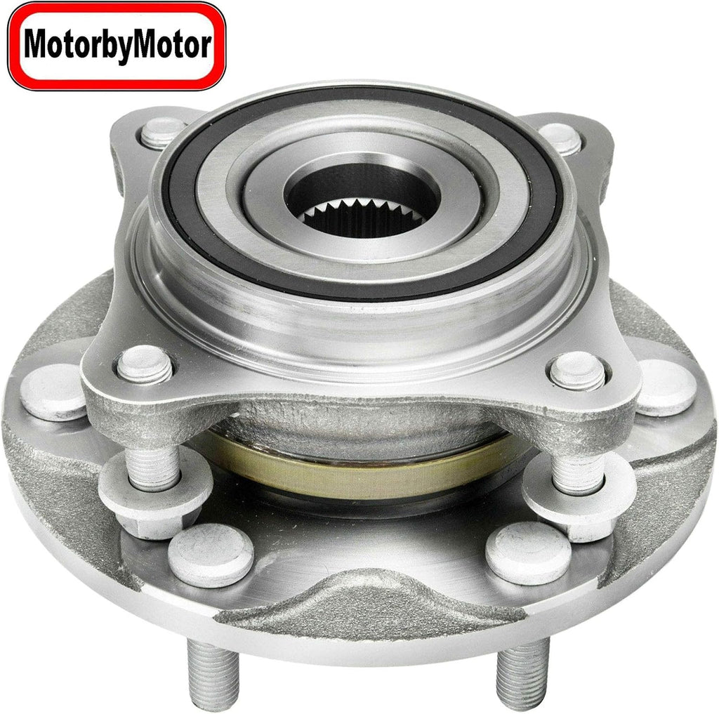 MotorbyMotor 950-001 Front Wheel Bearing and Hub Assembly 4WD with 6 Lugs fits for Toyota Tacoma 4Runner FJ Cruiser, Lexus GX460 GX470 Wheel Hub Bearing Assembly 515040