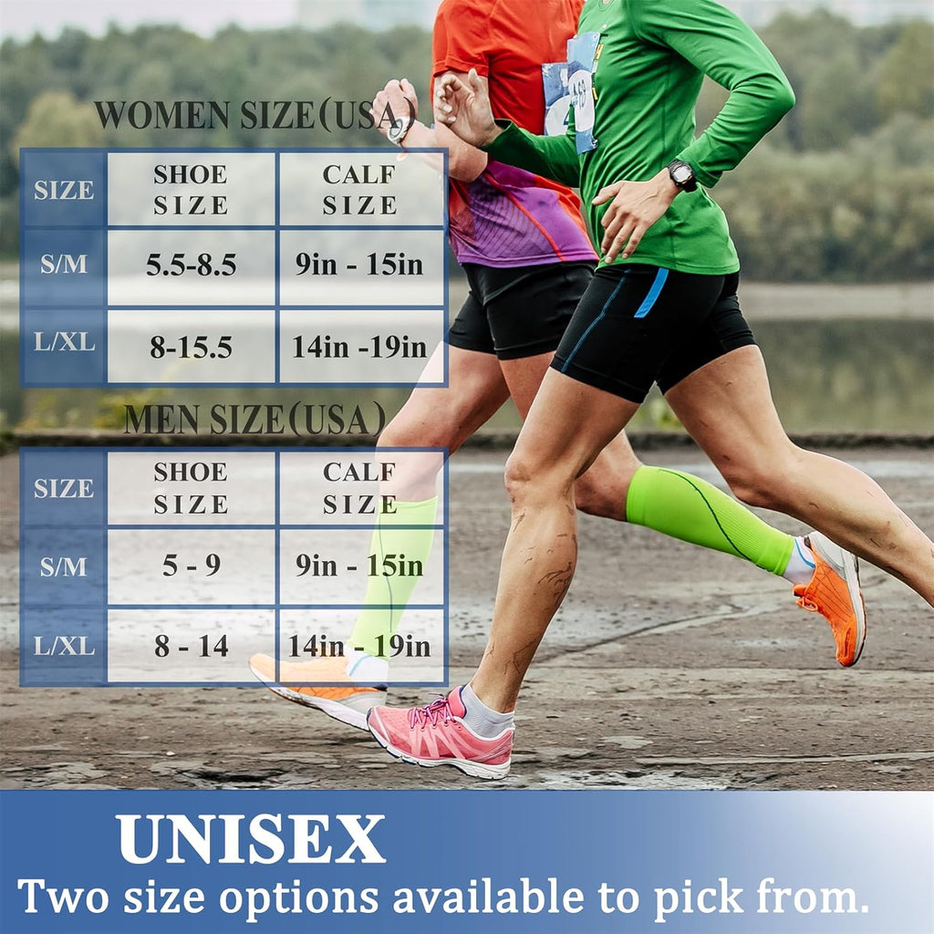 Compression Socks for Women & Men Circulation (8 Pairs) 15-20 mmHg Best Calf Socks Support for Athletic Cycling