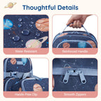 Kids Backpack for Boys 4-8 with Lunch Box Elementary Kindergarten Preschool School Backpack 15'' Fit Folders Bottles