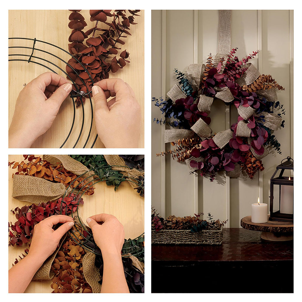 Wire Wreath Form 20 Inch Green