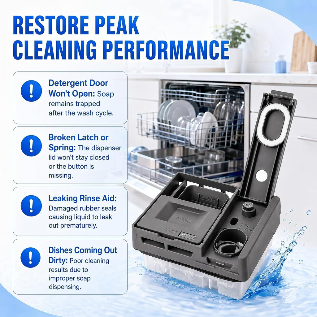 UPGRADED W10861000 Dishwasher Detergent Dispenser Replacement for Whirlpool