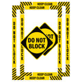 2 Pack Keep Clear Do Not Block Floor Signs