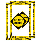 2 Pack Keep Clear Do Not Block Floor Signs