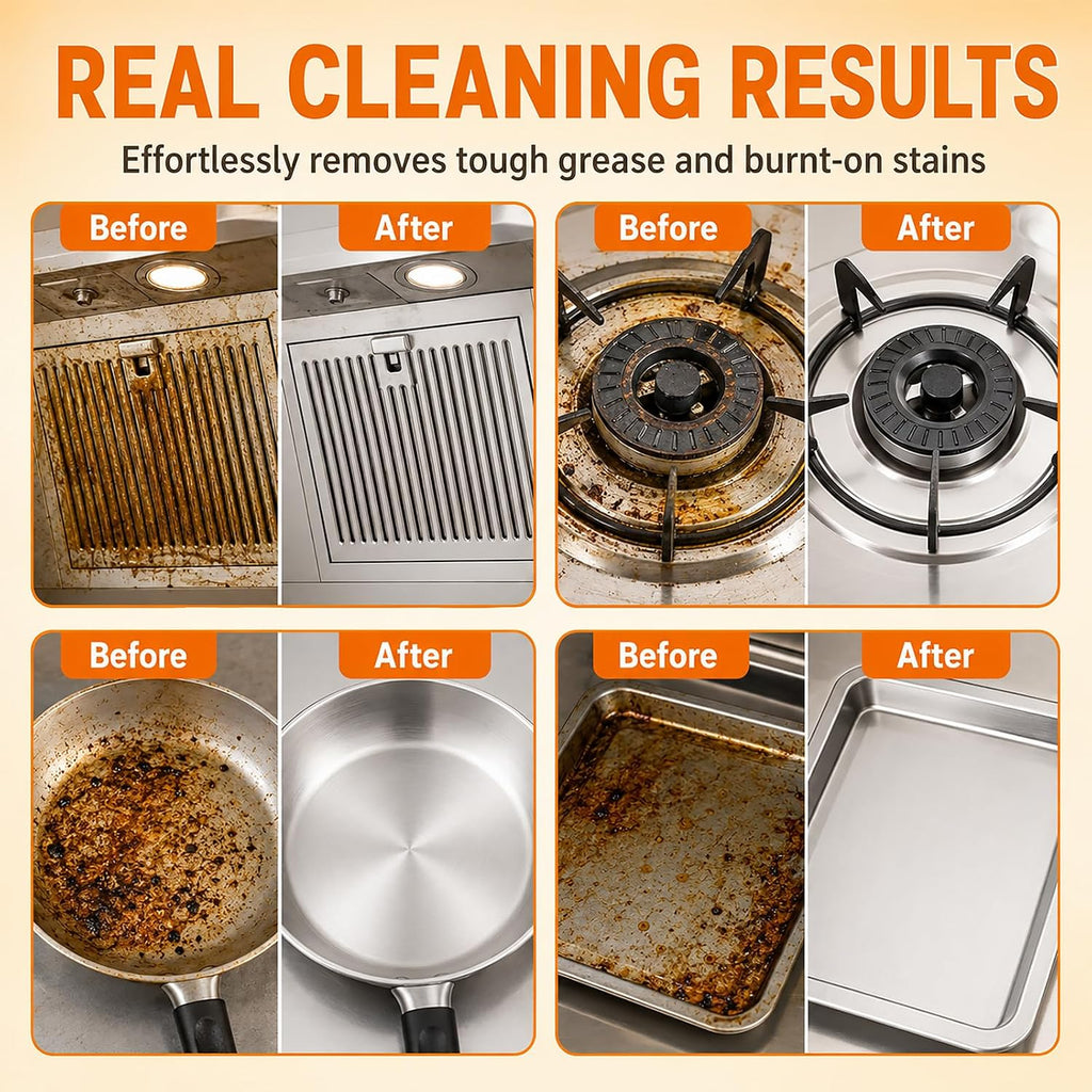 Kitchen Degreaser Spray, Heavy-Duty All Purpose Cleaning