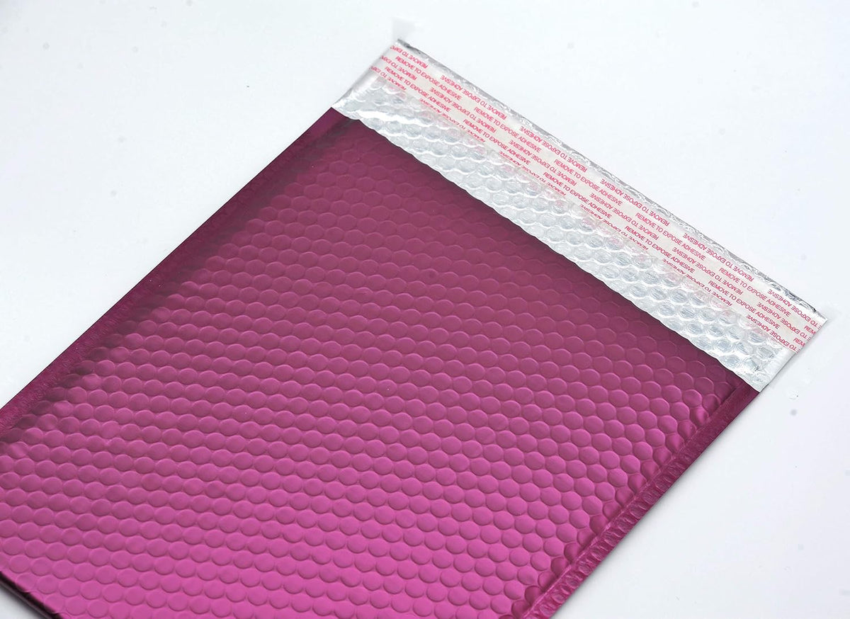 ProLine Matte Metallic Bordeaux Wine Red Bubble Padded Mailers Extra Wide #0 6x10 Inch Self Seal Padded Envelopes (25)