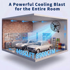 24 Inch Wall Mount Fan Oscillating, High Velocity Industrial Wall Fans