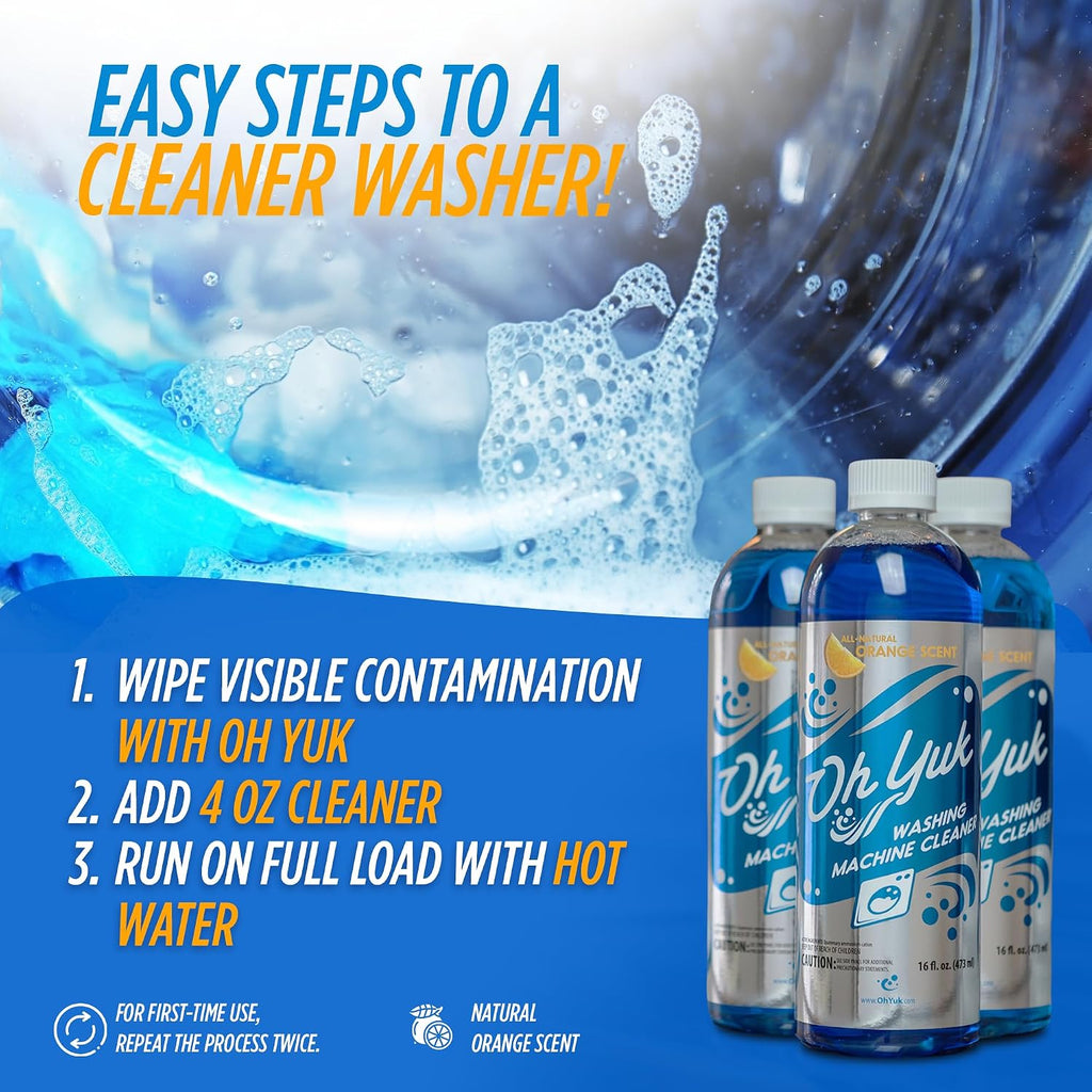 Washing Machine Cleaner for HE & Non-HE Washers, Septic Safe, 16oz