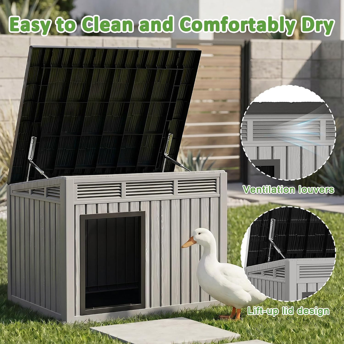 Outdoor Duck/Chicken House, Gray
