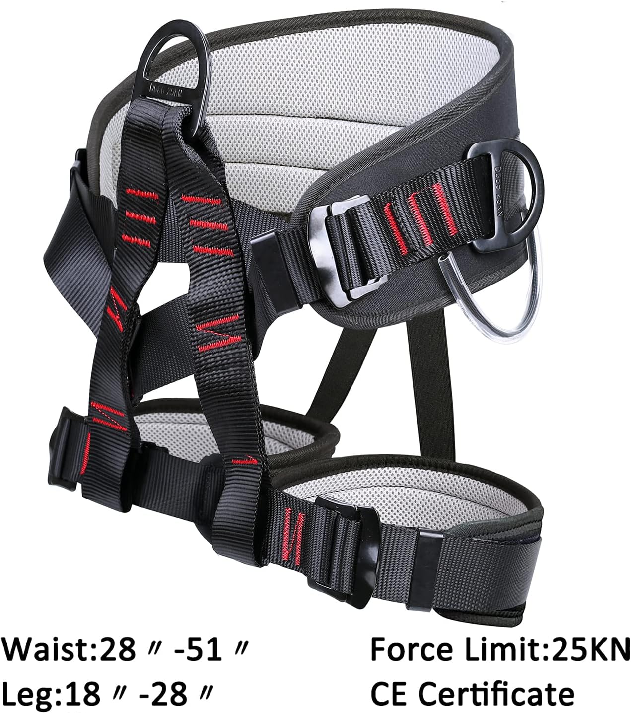 Adjustable Thickness Climbing Harness Half Body Harnesses for Fire Rescuing Caving Rock Climbing Rappelling Tree