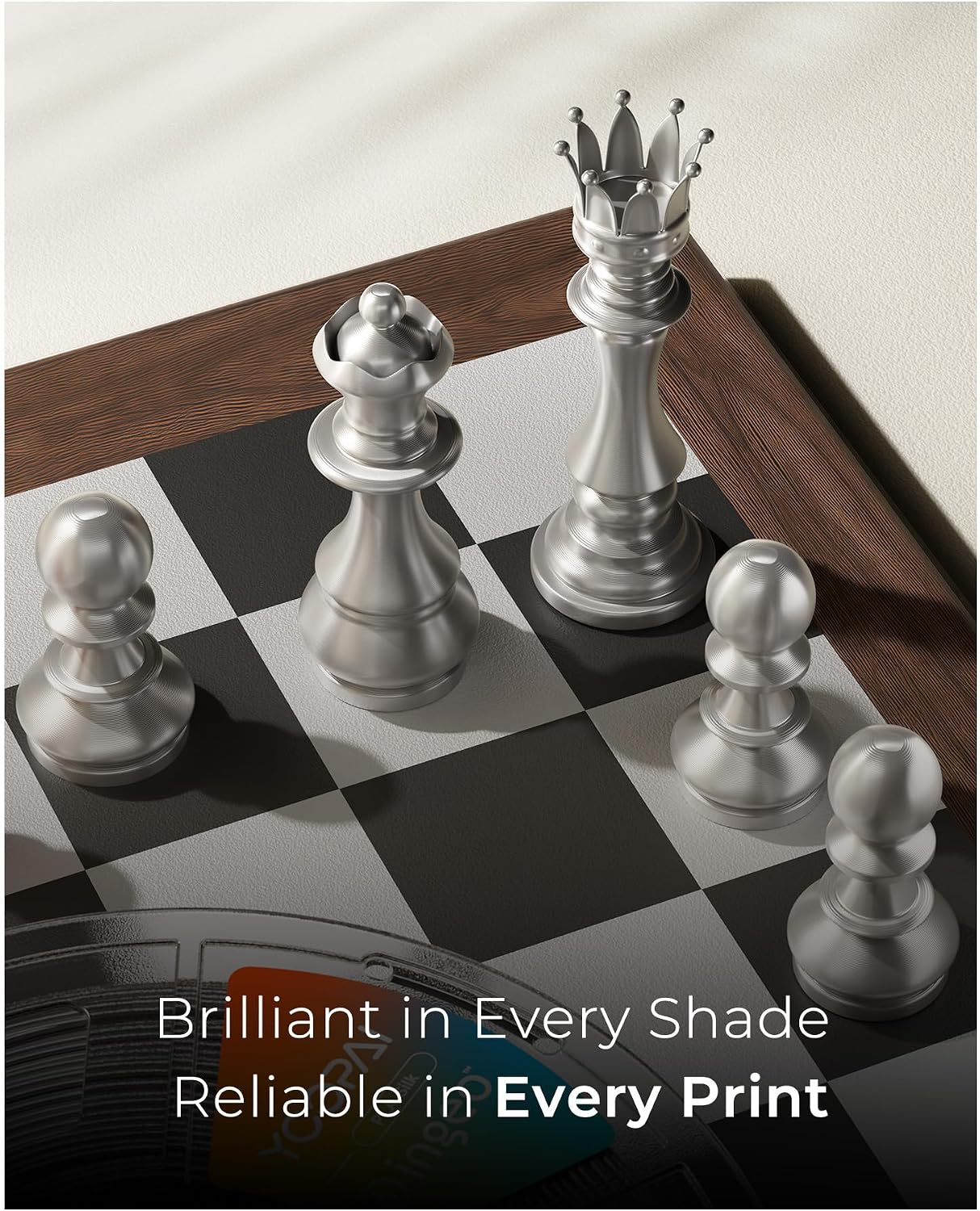 Silver Silk PLA Filament 1.75mm, Luxury Chrome-Like Mirror Shine, Premium Silk Smooth Finish, Reliable Consistent