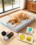 Orthopedic Waterproof Dog Bed for Extra Large Dogs, Machine-Washable Removable Cover in Easy-Clean Fabric, Reversible
